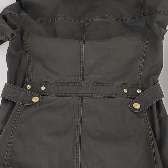 J Crew XS Army Olive Green Boyfriend Field Jacket Adjustable Womens Zipper Coat - Picture 10 of 16